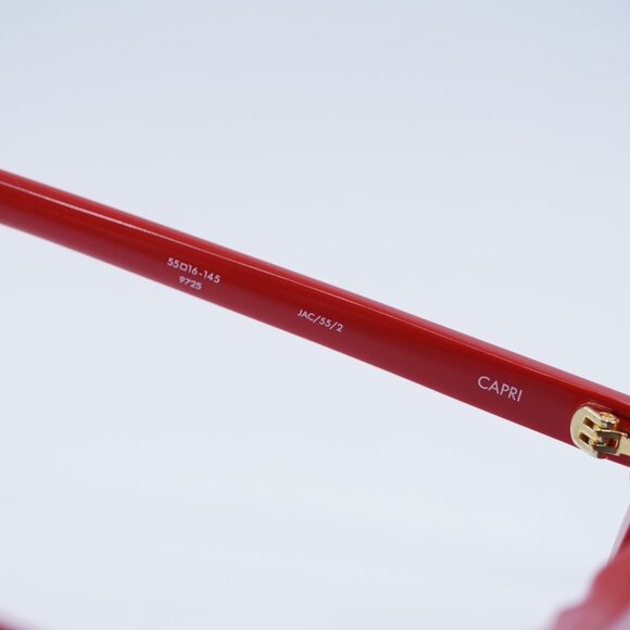 Jacquemus CAPRI JAC/55 C2 Sunglasses Red Rectangle Frame, Grey Lenses - Picture 6 of 11